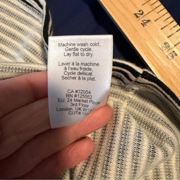 Dolan Anthropologie Black and White Striped Mini Dress, Size S - Picture 9 of 9